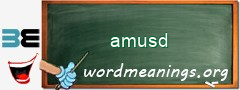WordMeaning blackboard for amusd